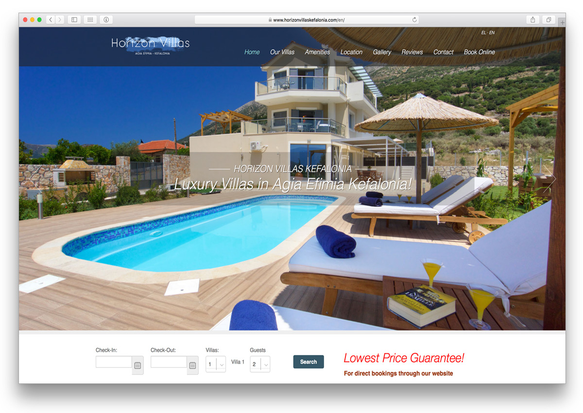 kefalonia websites horizon villas